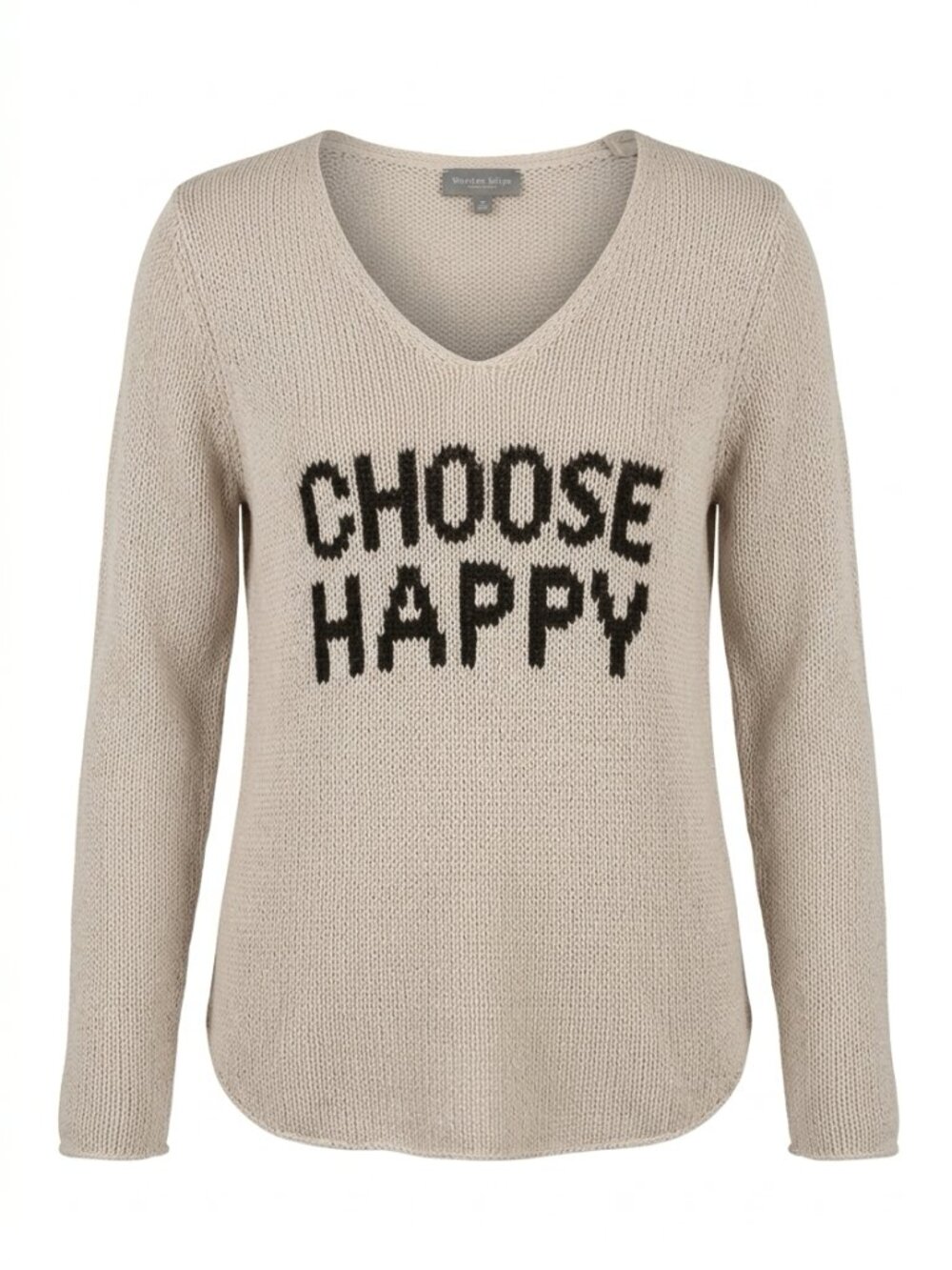 Wooden Ships Choose Happy Sweater Size M/L